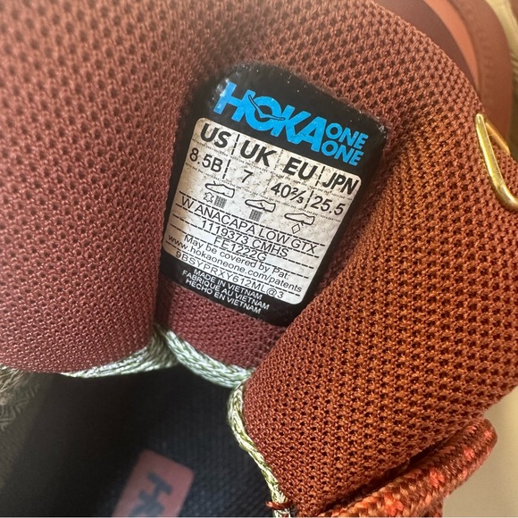 Hoka Anacapa Low Gore-Tex Womens Size 8.5 GTX Vibram Hiking Running Shoes - Picture 7 of 16